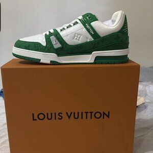 Louis Vuitton Trainer “Green Monogram Denim”